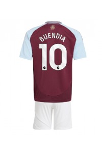 Aston Villa Emiliano Buendia #10 Jalkapallovaatteet Lasten Kotipeliasu 2024-25 Lyhythihainen (+ Lyhyet housut)